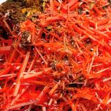 Crocoita.Mina Red Lead, Campo minero Dundas, Distrito Zeehan, Consejo Costa Oeste, Tasmania, Australia8x5 cm (Autor: AntonioJesus)