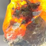 Esfalerita.Mina de Áliva (Mina Las Mánforas), zona minera Áliva, macizo Picos de Europa, Camaleño, Comarca Liébana, Cantabria, España7''5 x 5 cm (Autor: AntonioJesus)