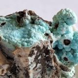 Natroglaucokerinite<br />Hilarion Mine, Hilarion area, Kamariza Mines, Agios Konstantinos, Lavrion Mining District, Attikí (Attica) Prefecture, Greece<br />3,5 x 1,5 cm<br /> (Author: Volkmar Stingl)