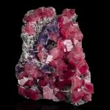 Rodocrosita en Cuarzo y con FluoritaMina Sweet Home, Strawberry pocket, Monte Bross, Distrito Alma, Condado Park, Colorado, USA16 x 11 x 7.5 cm / Cristal principal: 2.5 cm (Autor: Museo MIM)