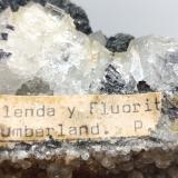 Esfalerita con Fluorita transparente.(antes Cumberland), Cumbria, Inglaterra / Reino Unido12x9 cm (Autor: AntonioJesus)