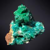 Dioptase<br />Mindouli, Mindouli District, Pool Department, Republic of the Congo<br />25 mm x 30 mm x 25 mm<br /> (Author: Firmo Espinar)