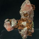 Copper and Calcite with Copper inclusions<br />Quincy Mine, Hancock, Houghton County, Michigan, USA<br />6.1 × 4.8 × 2.3 cm<br /> (Author: Jordi Fabre)