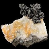 Hessita en CuarzoBotes (Botești), Zlatna, Alba, Transilvania, Rumanía8.5 x 8.5 x 2 cm / Cristal principal: 0.8 cm (Autor: Museo MIM)