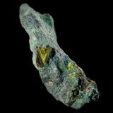 Marthozite<br />Musonoi Mine, Kolwezi, Kolwezi District, Lualaba, Katanga Copper Crescent, Katanga (Shaba), Democratic Republic of the Congo (Zaire)<br />6 x 4.5 x 2.5 cm / main crystal: 1 cm<br /> (Author: MIM Museum)