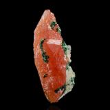 Cerussite with Cuprite inclusions<br />Tsumeb Mine, Tsumeb, Otjikoto Region, Namibia<br />1.5 x 2 x 3.5 cm / main crystal: 3.3 cm<br /> (Author: MIM Museum)