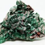 Malaquita pseudo Azurita con Barita<br />Mina Milpillas, Cuitaca, Municipio Santa Cruz, Sonora, México<br />60x40x30 mm.<br /> (Autor: Luis Edmundo Sánchez Roja)