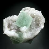 Fluorite, QuartzMina Homestake-Jack Pot, Black Mountains, Distrito Oatman-Distrito San Francisco, Condado Mohave, Arizona, USA6x4x3 cm overall size (Author: Jesse Fisher)