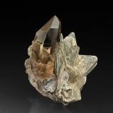Quartz (variety smoky quartz), Muscovite<br />Skardu District, Gilgit-Baltistan (Northern Areas), Pakistan<br />7.5 x 7.6 cm<br /> (Author: am mizunaka)