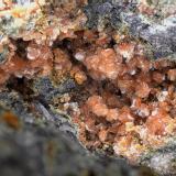 Clinoptilolita-CaLa Aldea de San Nicolás, Gran Canaria, Provincia de Las Palmas, Canarias, EspañaCampo de visión de 10 mm (Autor: Antonio Carmona)