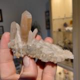 Quartz, hematiteDörfel Quarry, Dörfel, Annaberg District, Erzgebirgskreis, Saxony/Sachsen, GermanySpecimen size 10 cm, largest quartz crystal 5 cm (Author: Tobi)