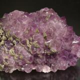 Quartz (variety amethyst) and Pyrite-----11.2 x 8.2 x 5.4 cm (Author: Michael Shaw)