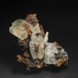 Gypsum, Anglesite after CerussiteColinas Darwin, Darwin, Distrito Darwin, Condado Inyo, California, USA6.0 x 6.3 cm (Author: am mizunaka)