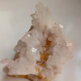 Celestine and Sulphur on CalciteMina Floristella, Enna (Castrogiovanni), Provincia Enna, Sicilia, Italia8x7x5.5 cm (Author: mineralenzo)
