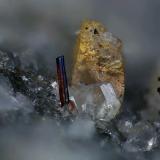 Aeschynite-(Y)<br />Lohning Quarry (Lohninger Quarry), Hüttwinkl Valley, Rauris Valley, Zell am See District, Hohe Tauern, Salzburg, Austria<br />FOV 3,6 mm<br /> (Author: Gerhard Brandstetter)