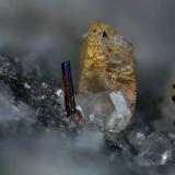 Aeschynite-(Y)Lohning Quarry (Lohninger Quarry), Hüttwinkl Valley, Rauris Valley, Zell am See District, Hohe Tauern, Salzburg, AustriaFOV 3,6 mm (Author: Gerhard Brandstetter)