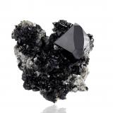 Cassiterite<br />Mount Xuebaoding, Pingwu, Mianyang Prefecture, Sichuan Province, China<br />7,0	x	6,5	x	6,5	cm<br /> (Author: MIM Museum)