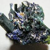 Azurite/Malachite<br />Tsumeb Mine, Tsumeb, Otjikoto Region, Namibia<br />40x35x25mm<br /> (Author: Heimo Hellwig)