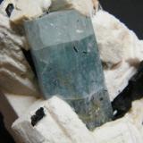 Beryl (variety aquamarine), Feldspar<br />Erongo Mountain, Usakos, Erongo Region, Namibia<br />55x70x45mm<br /> (Author: Heimo Hellwig)