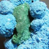 Shattuckite, Malachite<br />Kaokoveld Plateau, Kunene Region, Namibia<br />50x60x30mm<br /> (Author: Heimo Hellwig)