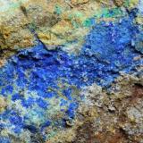 AzuritaMines de les Olles, Alforja, Comarca Baix Camp, Tarragona, Cataluña / Catalunya, España5 x 4 x 3 cm (Autor: karbu8)