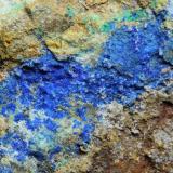 Azurita<br />Mines de les Olles, Alforja, Comarca Baix Camp, Tarragona, Cataluña / Catalunya, España<br />5 x 4 x 3 cm<br /> (Autor: karbu8)