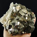 Pyrite, Calcite<br />El Carrizal Mining Group, La Llave, Zimapán, Municipio Zimapán, Hidalgo, Mexico<br />13.5 x 12.5 x 8 centimeters<br /> (Author: Ricardo Melendez)