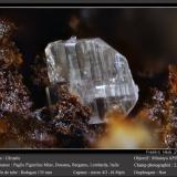 Cerussite<br />Paglio Pignolino Mine, Dossena, Brembana Valley, Bergamo Province, Lombardy/Lombardia, Italy<br />fov 2.6 mm<br /> (Author: ploum)