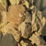 Stilbite<br />Teeters Quarry, Gettysburg,  Adams County, Pennsylvania, USA<br />1.1 x 1.2 cm<br /> (Author: steven calamuci)