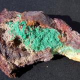 Malaquita.Azcárate Quarry, Eugui, Esteríbar, Comarca Auñamendi, Chartered Community of Navarre (Navarre), Spain12cm por 7cm (Autor: canada)