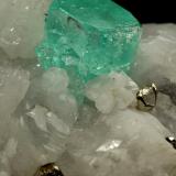 Beryl (Var. Emerald), Calcite, Pyrite<br />Muzo mining district, La Pava Mine, Quípama, Municipio Muzo, Western Emerald Belt, Boyacá Department, Colombia<br />85x62x64mm, xl=8x9mm<br /> (Author: Fiebre Verde)