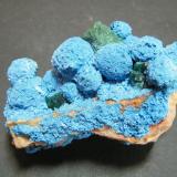 Shattuckite, Malachite, Dioptase<br />Kaokoveld Plateau, Kunene Region, Namibia<br />80x50x35mm<br /> (Author: Heimo Hellwig)