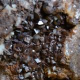 Siderita y Dolomita.<br />Minas de hierro de Ojos Negros, Ojos Negros, Comarca Jiloca, Teruel, Aragón, España<br />6 cm x 4,5 cm<br /> (Autor: DPC)