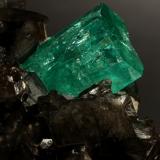 Beryl (variety emerald), Calcite, PyriteCoscuez (distrito minero), Municipio San Pablo de Borbur, Cinturón Esmeraldífero Occidental, Departamento Boyacá, Colombia78x53x78mm, xls= 11x9mm &amp; 15x12mm (Author: Fiebre Verde)