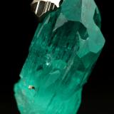 Beryl (variety emerald), Pyrite<br />Chivor mining district, Palo Arañado Mine, Municipio Chivor, Eastern Emerald Belt, Boyacá Department, Colombia<br />xl=27x20mm<br /> (Author: Fiebre Verde)