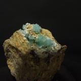 Hemimorfita<br />Distrito Minero Salamón, Crémenes, Comarca Montaña Oriental, León, Castilla y León, España<br />40x30mm<br /> (Autor: joaquin gar)