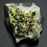 Chenevixite, Ferrilotharmeyerite and Olivenite<br />Tsumeb Mine, Tsumeb, Otjikoto Region, Namibia<br />40x35x30mm<br /> (Author: Heimo Hellwig)