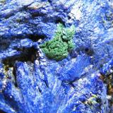 Azurite<br />Tsumeb Mine, Tsumeb, Otjikoto Region, Namibia<br />95x60x40mm<br /> (Author: Heimo Hellwig)