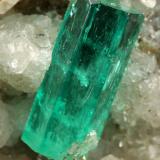 Beryl (variety emerald), Calcite, Pyrite, Quartz<br />Muzo mining district, Western Emerald Belt, Boyacá Department, Colombia<br />56x46x34mm, xl=13mm<br /> (Author: Fiebre Verde)