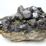 Galena, chalcopyrite<br />Pfannenberger Einigkeit Mine, Salchendorf, Neunkirchen, Siegen-Wittgenstein District, Arnsberg, North Rhine-Westphalia/Nordrhein-Westfalen, Germany<br />Specimen size 10 cm, largest galena 2 cm<br /> (Author: Tobi)