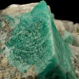 Beryl (variety emerald), Calcite, Pyrite<br />Gachalá mining district, Municipio Gachalá, Eastern Emerald Belt, Cundinamarca Department, Colombia<br />55x36x35mm, xl=24x20mm<br /> (Author: Fiebre Verde)