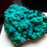 Crisocola<br />Mina Morenci, Morenci, Distrito Copper Mountain, Montes Shannon, Condado Greenlee, Arizona, USA<br />35x15 mm<br /> (Autor: Ignacio)