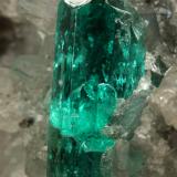 Beryl (variety emerald), Calcite, Dolomite, Pyrite<br />Chivor mining district, Municipio Chivor, Eastern Emerald Belt, Boyacá Department, Colombia<br />78x40x34mm, xls=12 & 11mm<br /> (Author: Fiebre Verde)