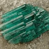 Beryl (variety emerald), Calcite, Dolomite, Pyrite<br />Chivor mining district, Municipio Chivor, Eastern Emerald Belt, Boyacá Department, Colombia<br />100x80x50mm, largest aggregate=17x13mm<br /> (Author: Fiebre Verde)