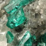 Beryl (variety emerald), Calcite, Dolomite, Pyrite<br />Chivor mining district, Municipio Chivor, Eastern Emerald Belt, Boyacá Department, Colombia<br />69x57x38mm, xls up to 10mm<br /> (Author: Fiebre Verde)