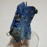 Azurite<br />Tsumeb Mine, Tsumeb, Otjikoto Region, Namibia<br />40x60x15mm<br /> (Author: Heimo Hellwig)