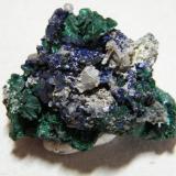 Azurite, Malachite, Cerussite<br />Tsumeb Mine, Tsumeb, Otjikoto Region, Namibia<br />45x35x25mm<br /> (Author: Heimo Hellwig)