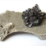 Sphalerite<br />Elmwood Mine, Carthage, Central Tennessee Ba-F-Pb-Zn District, Smith County, Tennessee, USA<br />Specimen size 12 cm, sphalerite "ball" 4 cm<br /> (Author: Tobi)