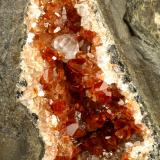 Rhodochrosite, Fluorite, Quartz, Goethite<br />Uchucchacua Mine, Oyón Province, Lima Department, Peru<br />115x110x50mm<br /> (Author: Fiebre Verde)