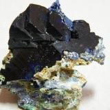 Azurite<br />Tsumeb Mine, Tsumeb, Otjikoto Region, Namibia<br />45x40x30mm<br /> (Author: Heimo Hellwig)